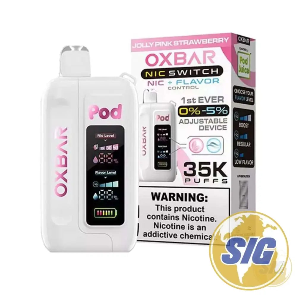 OX Bar x Pod Juice Nic Switch Control 35K Puffs Disposable - Pink Strawberry