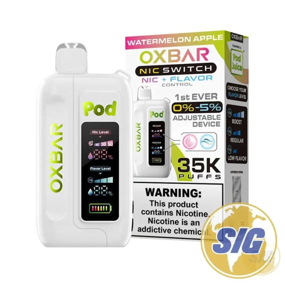 OX Bar x Pod Juice Nic Switch Control 35K Puffs Disposable - Watermelon Apple