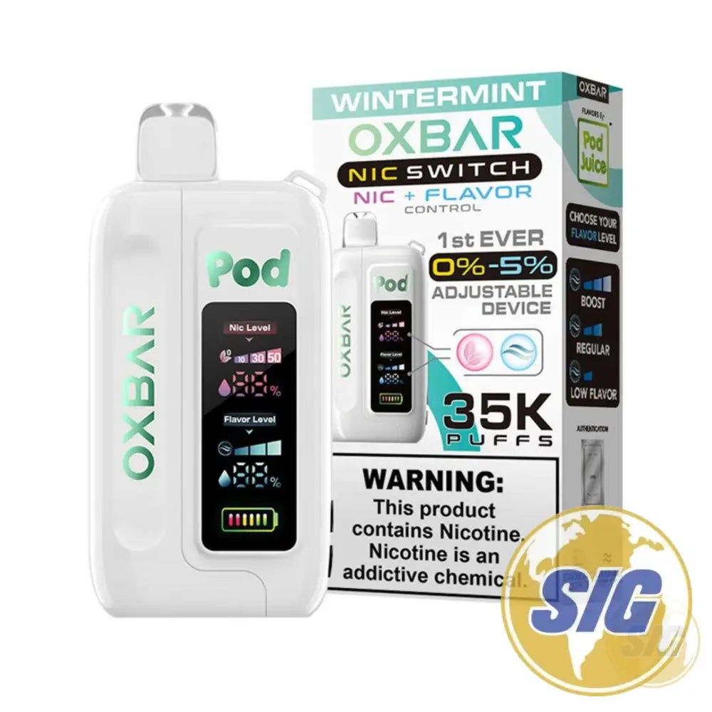 OX Bar x Pod Juice Nic Switch Control 35K Puffs Disposable - Winter Mint