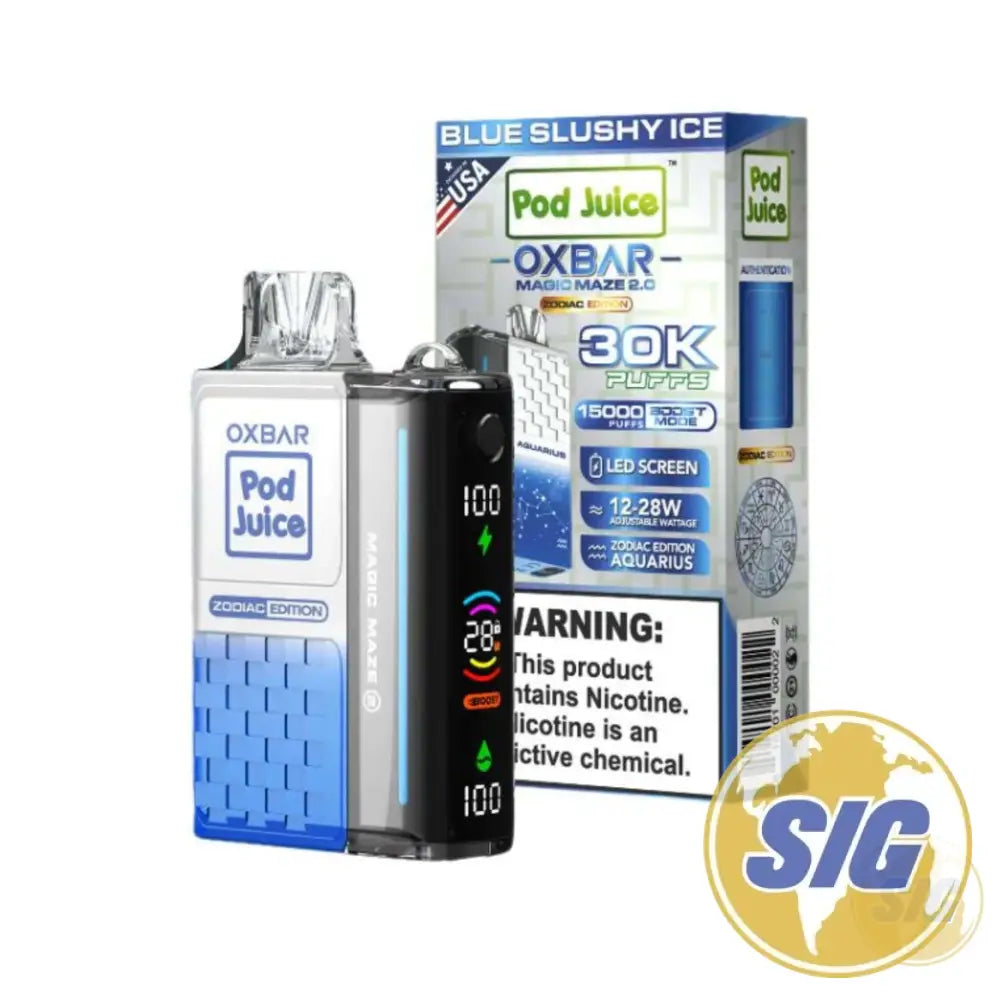 Oxbar x Pod Juice Magic Maze 2.0 30k Puffs Disposable - Blue Slushy Ice