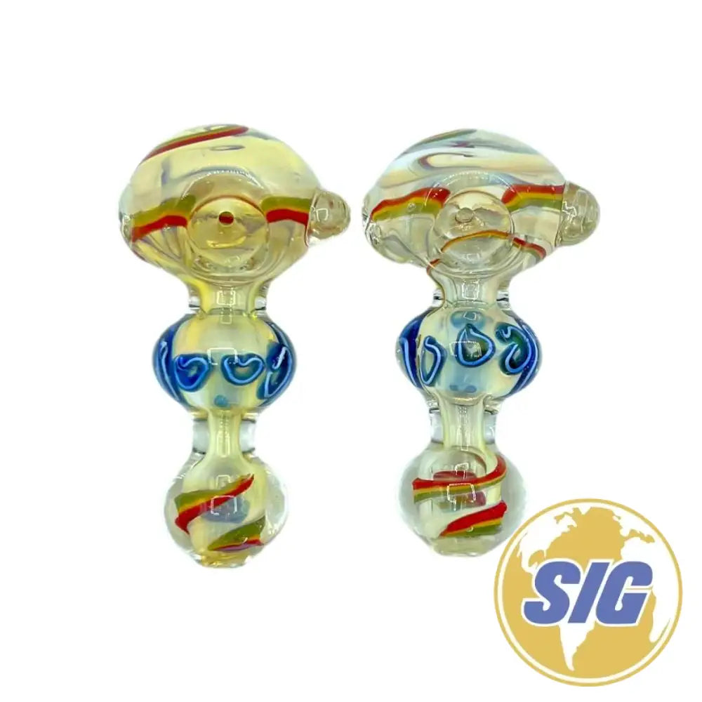 Patterned Glass Hand Pipe |REF: HP 01|