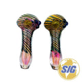 Pink Ripple Hand Pipe Hand Pipe |REF: HP 327|