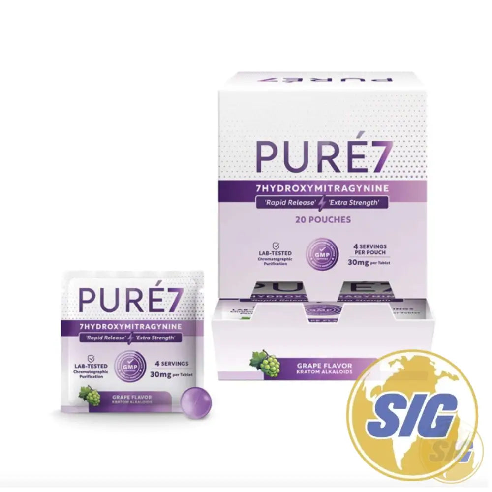 PURE7 7-Hydroxy 1 x 30mg 50 Pouch Box