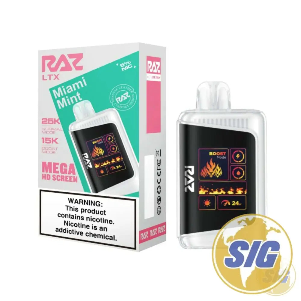 Raz LTX 25000 Puffs Disposable Vape - Miami Mint