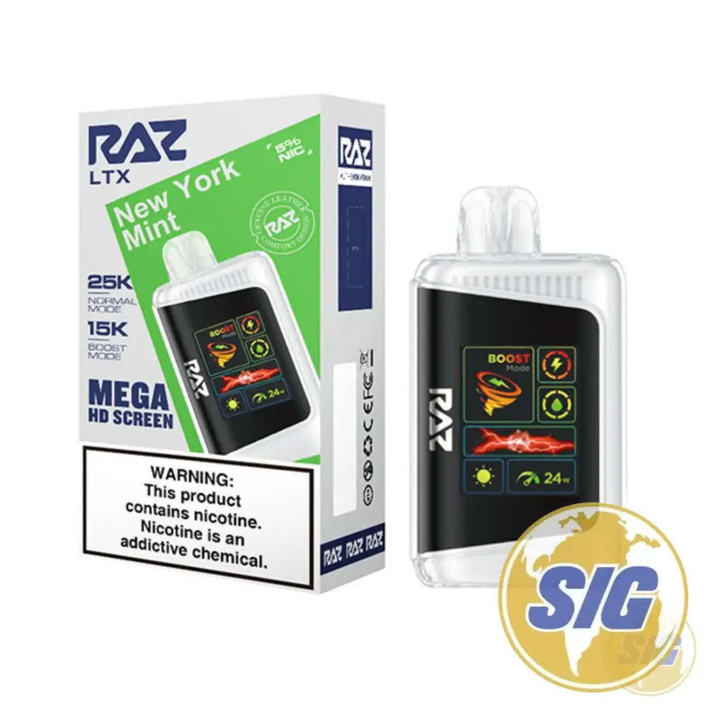 Raz LTX 25000 Puffs Disposable Vape - New York Mint