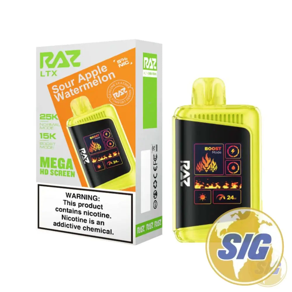 Raz LTX 25000 Puffs Disposable Vape - Sour Apple Watermelon