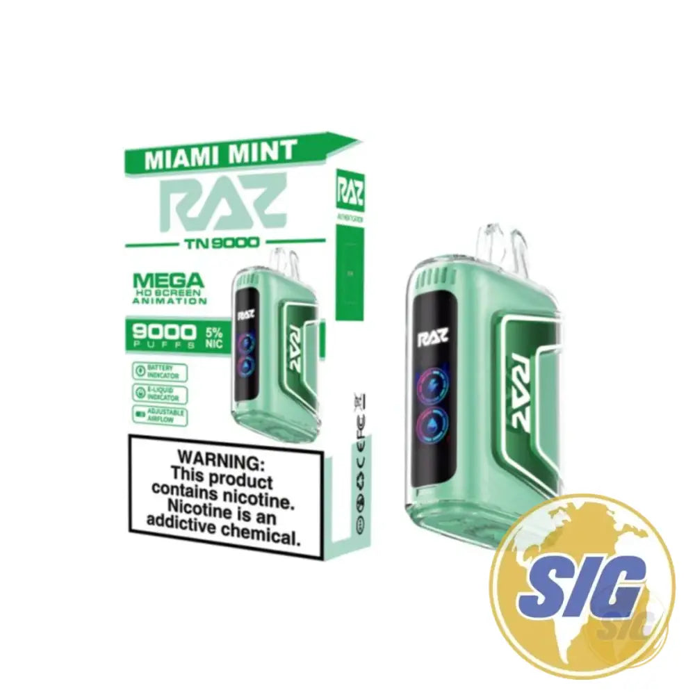 Raz TN9000 9000 Puffs Disposable Vape - Miami Mint