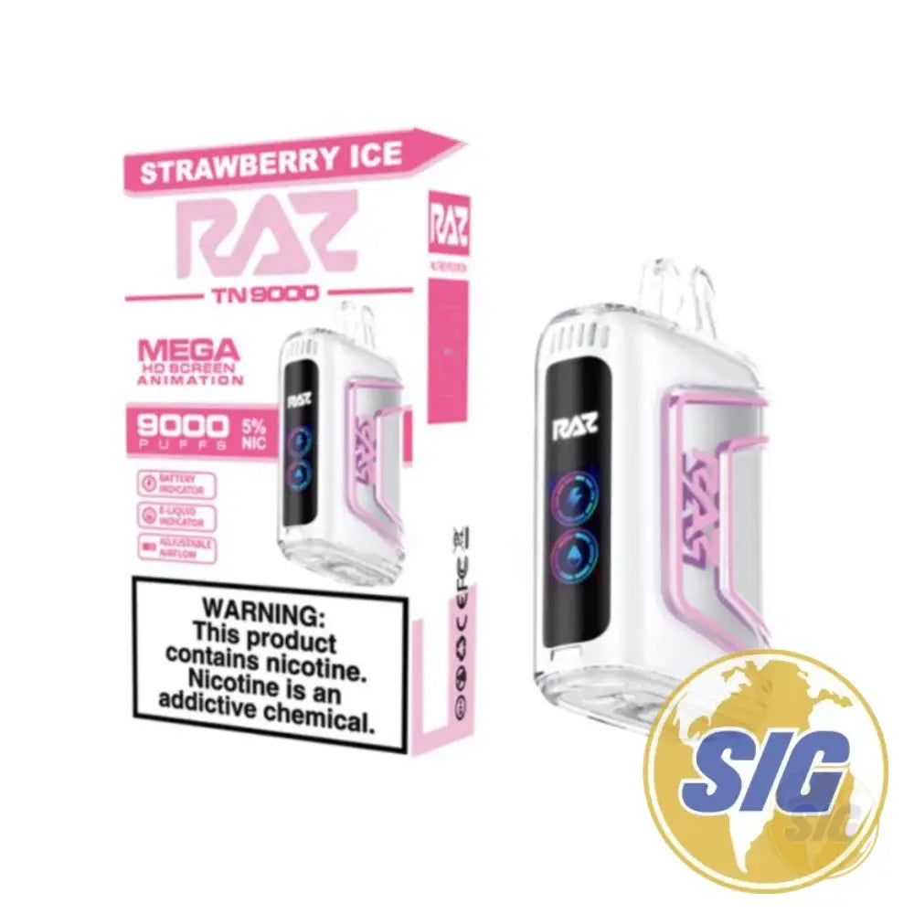 Raz TN9000 9000 Puffs Disposable Vape - Strawberry Ice