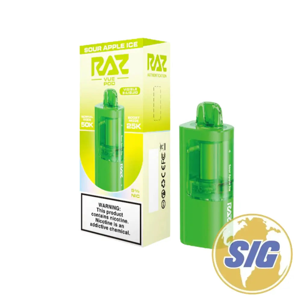 RAZ VUE 50K Disposable Pod - Sour Apple Ice