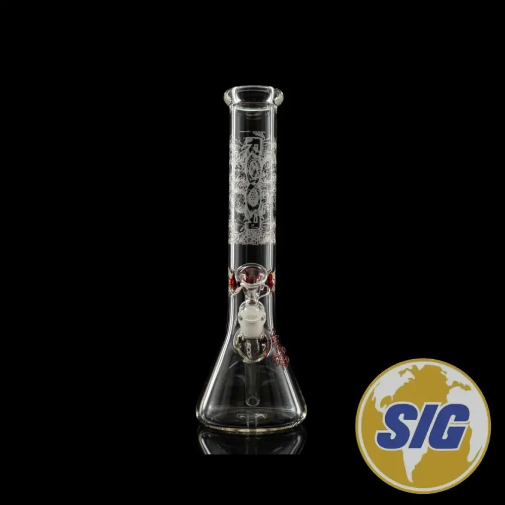 Roor 12" Beaker 50x5mm Koi Fish Sandblasted Design
