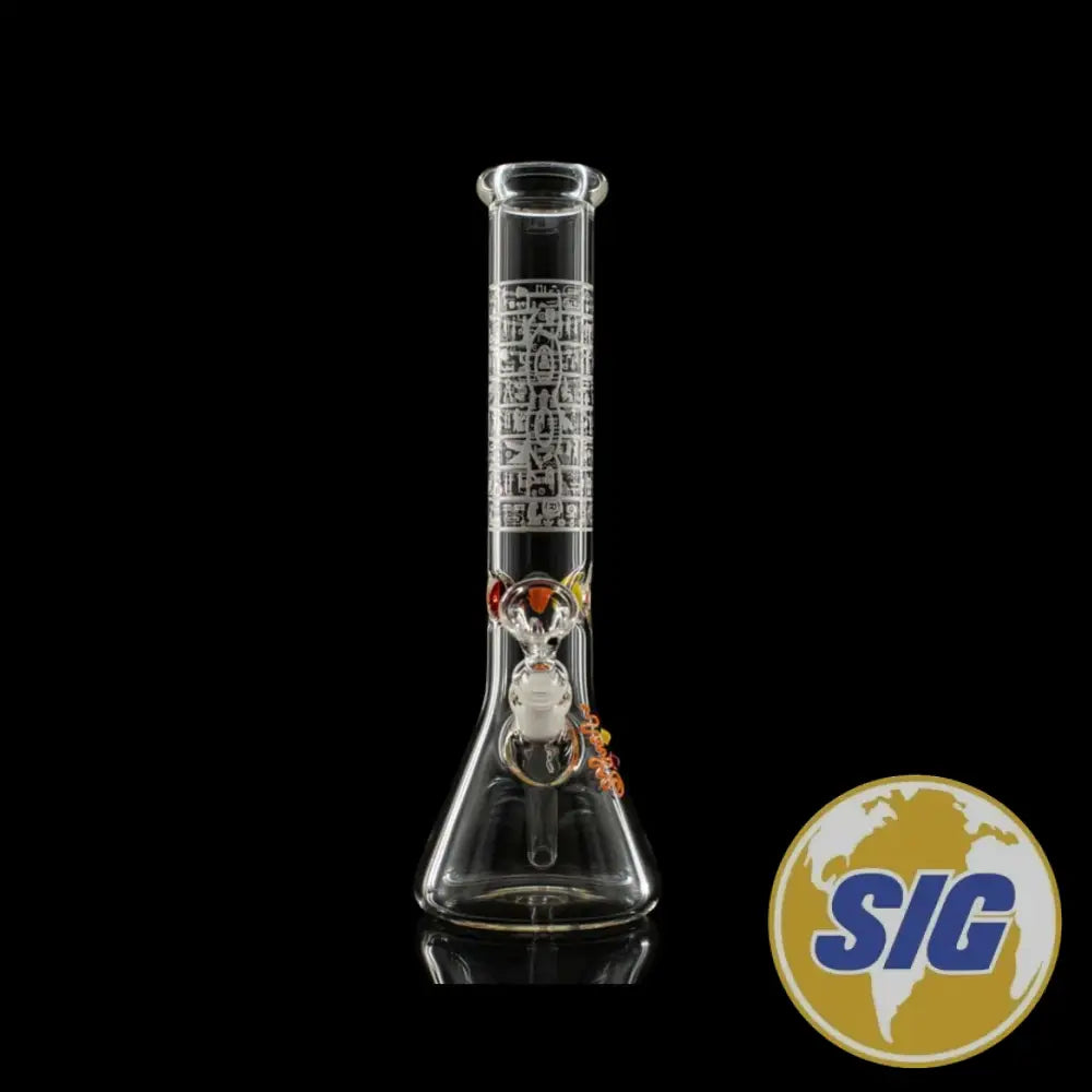 Roor Beaker 50x5mm Hieroglyph Sandblasted Design