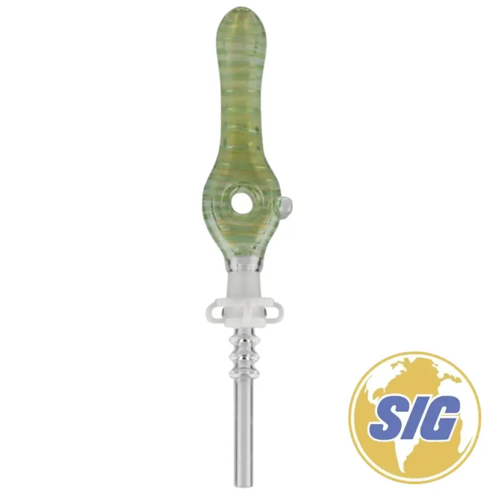 Simple Glass Donut Nectar Dab Straw ( 10 ct )