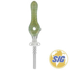 Simple Glass Donut Nectar Dab Straw ( 10 ct )