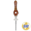 Simple Glass Donut Nectar Dab Straw ( 10 ct )