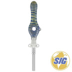 Simple Glass Donut Nectar Dab Straw ( 10 ct )