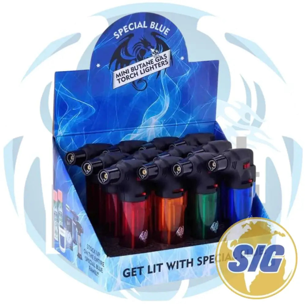 Special Blue Bernie Plastic Torch Display | 12 CNT