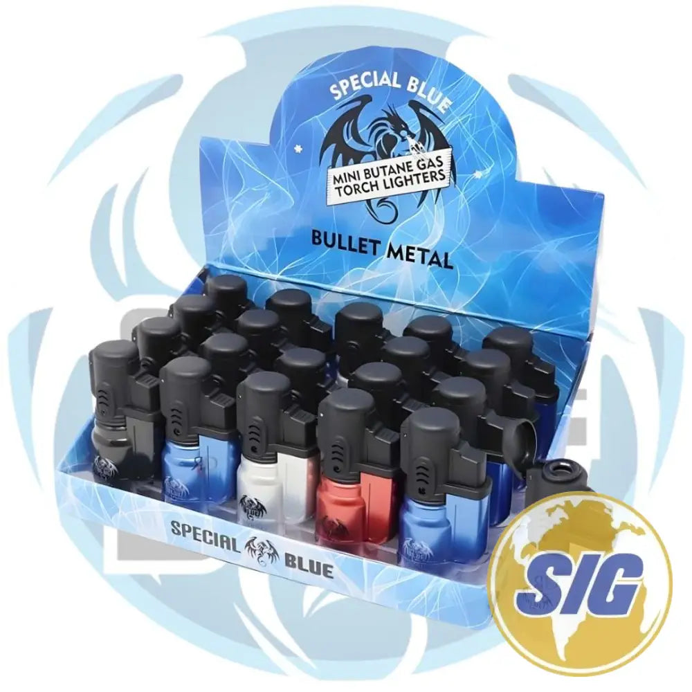 Special Blue Bullet Metal Torch Display | 20 CNT