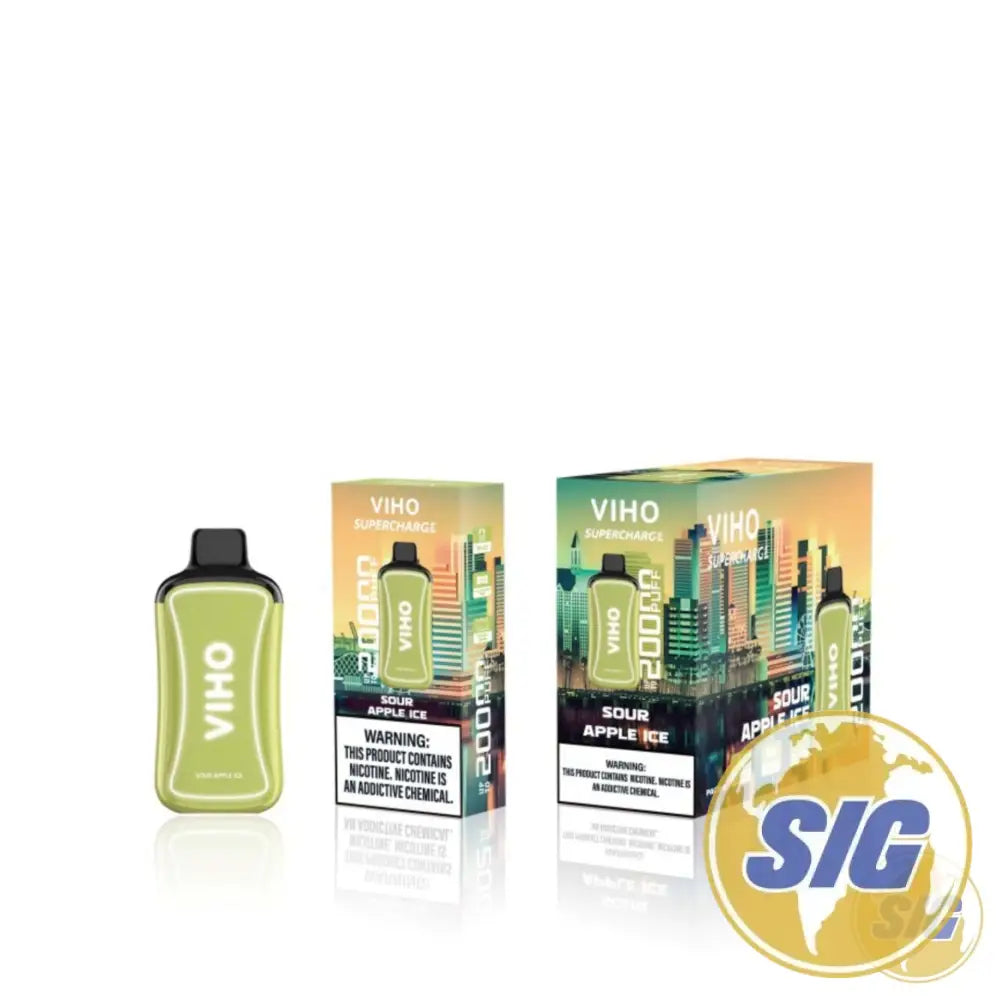 VIHO Supercharge 20000 Puffs Disposable Vape - Sour Apple Ice