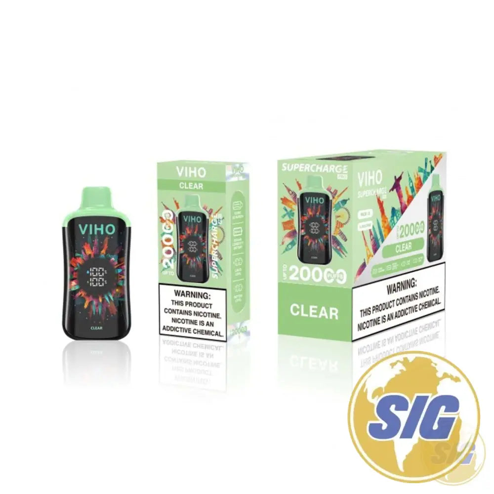 Viho SuperCharge Pro 20000 Puffs Dipsosable Vape - Clear 5% 