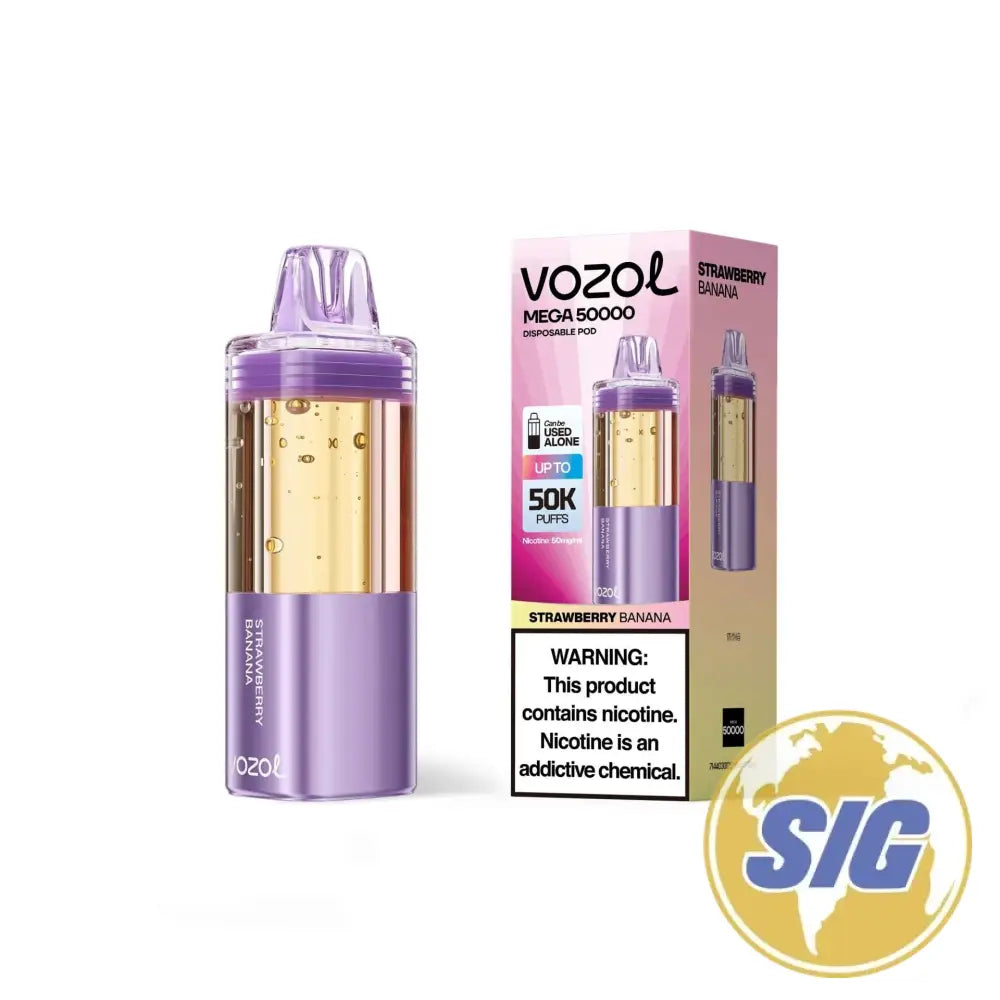 Vozol Mega 50K Pod - Strawberry Banana