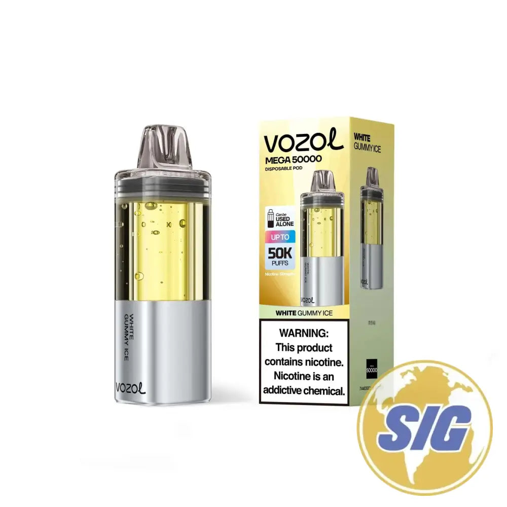 Vozol Mega 50K Pod - White Gummy Ice
