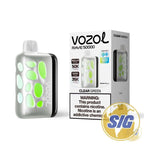 Vozol Rave 50k Puff Disposable Vape - Clear Green