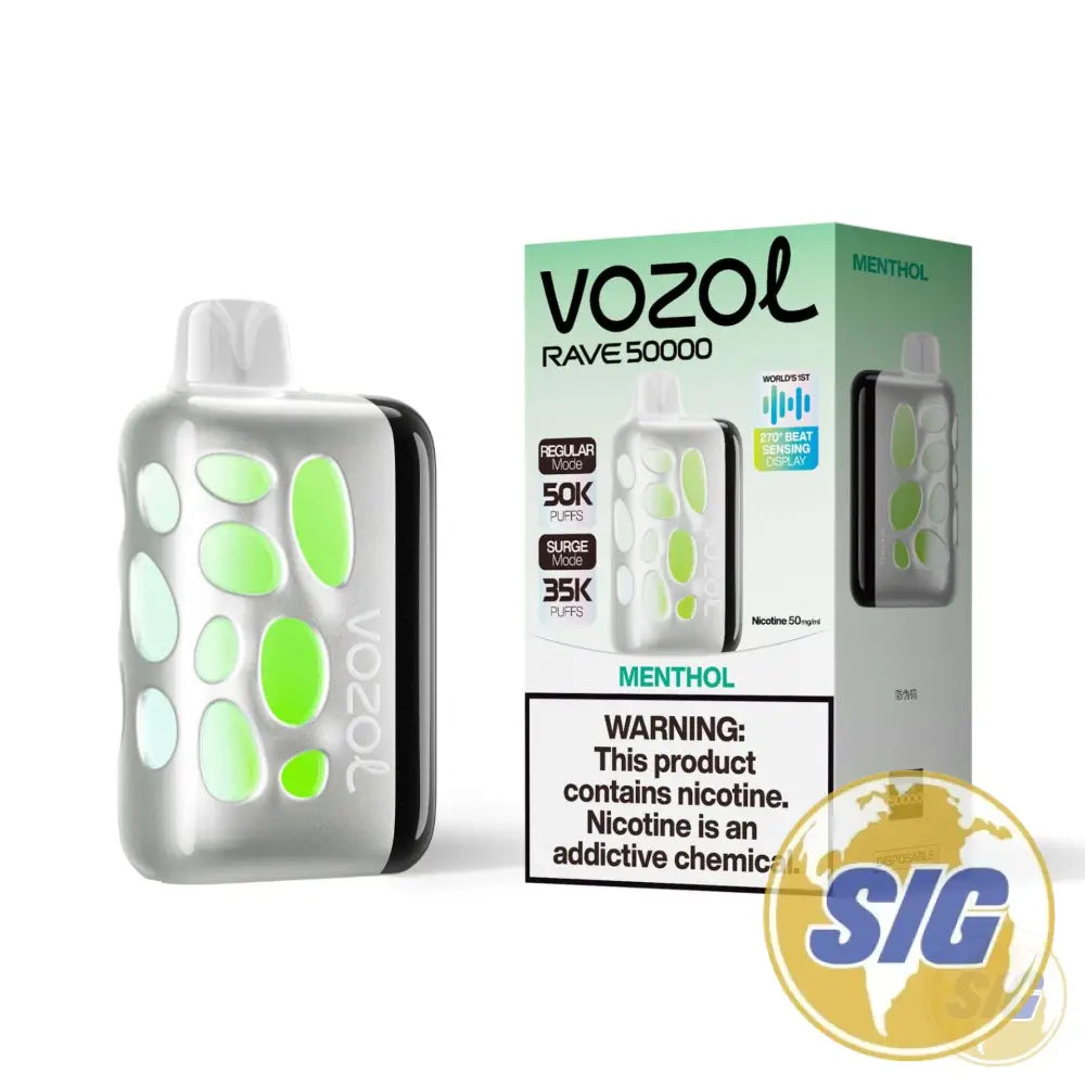 Vozol Rave 50k Puff Disposable Vape - Menthol