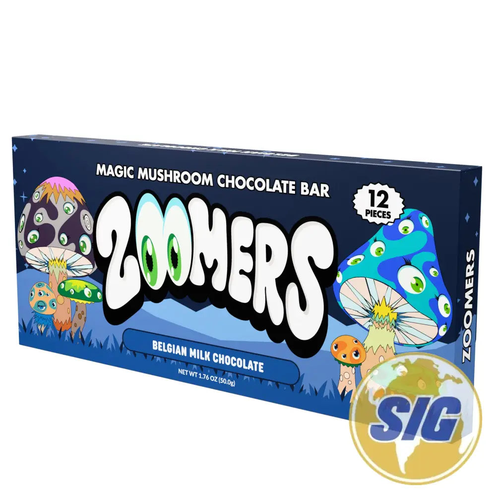 Zoomers Magic Mushroom Chocolate Bar - Belgian Milk Chocolate
