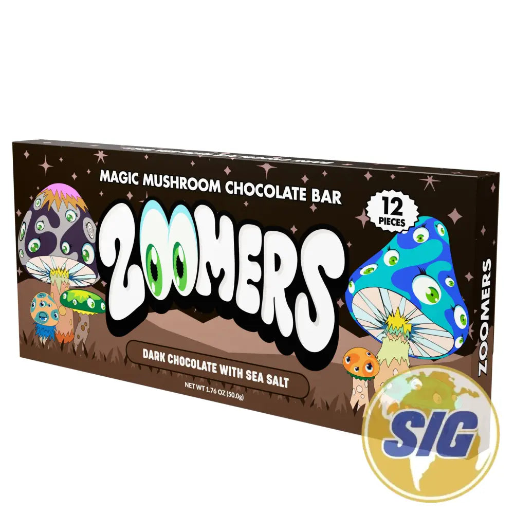 Zoomers Magic Mushroom Chocolate Bar - Dark Chocolate with Sea Salt