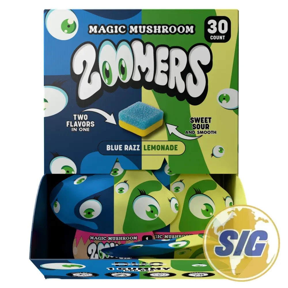 Zoomers Magic Mushroom Gummies 30cnt - Blue Razz Lemonade
