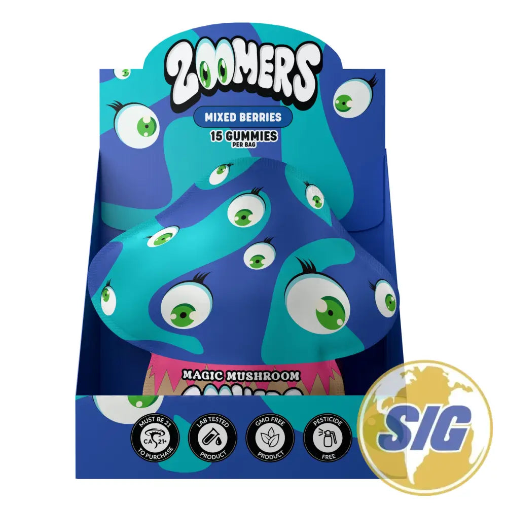 Zoomers Magic Mushroom Gummies 5cnt - Mixed Berries