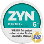 Zyn Nicotine Pouch 5CNT/Sleeve - 6MG / Menthol